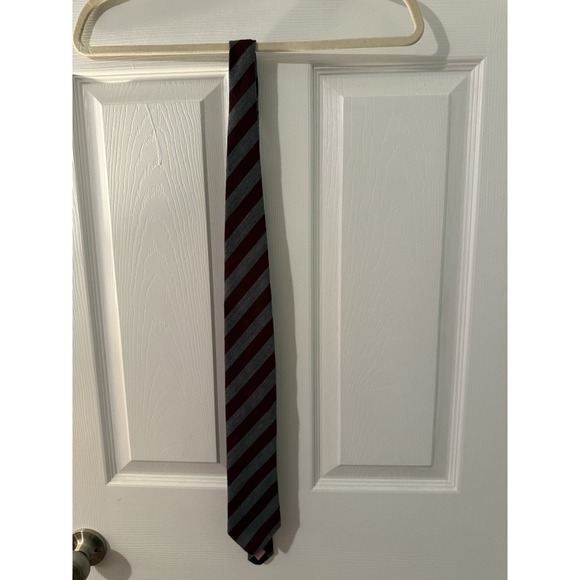 Vineyard Vines Other - Vineyard Vines Heathered Grey Maroon Striped Wool Tie Shep & Ian NWT